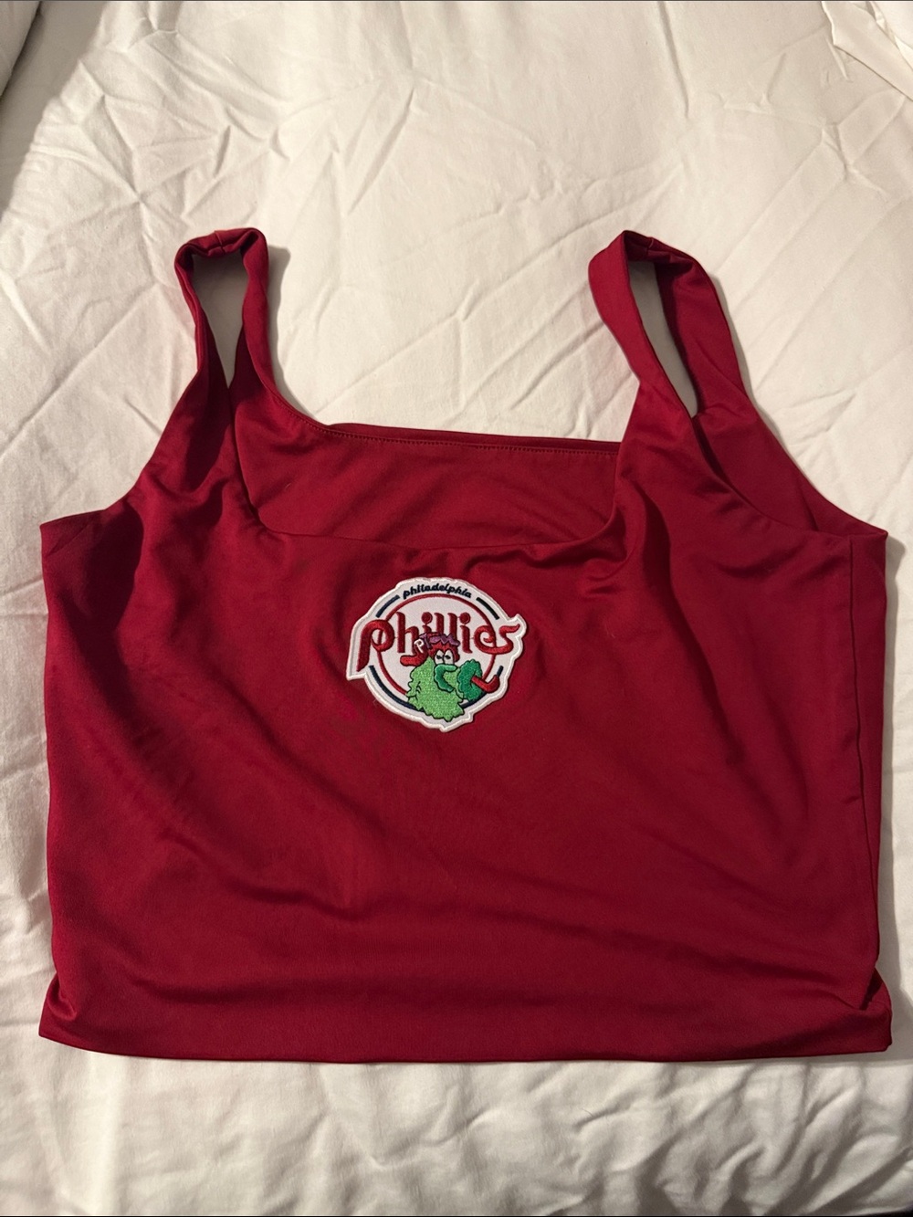 Phillies Red Tank Top with Logo - Women